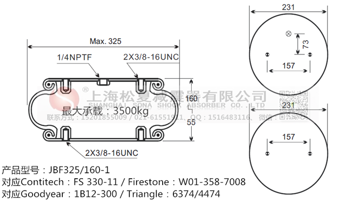 JBF325/160-1橡膠<a href='http://www.zkoepgr.com.cn/' target='_blank'><u>空氣彈簧</u></a>