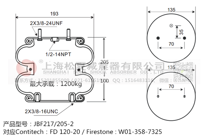 JBF217/205-2橡膠<a href='http://www.zkoepgr.com.cn/' target='_blank'><u>空氣彈簧</u></a>